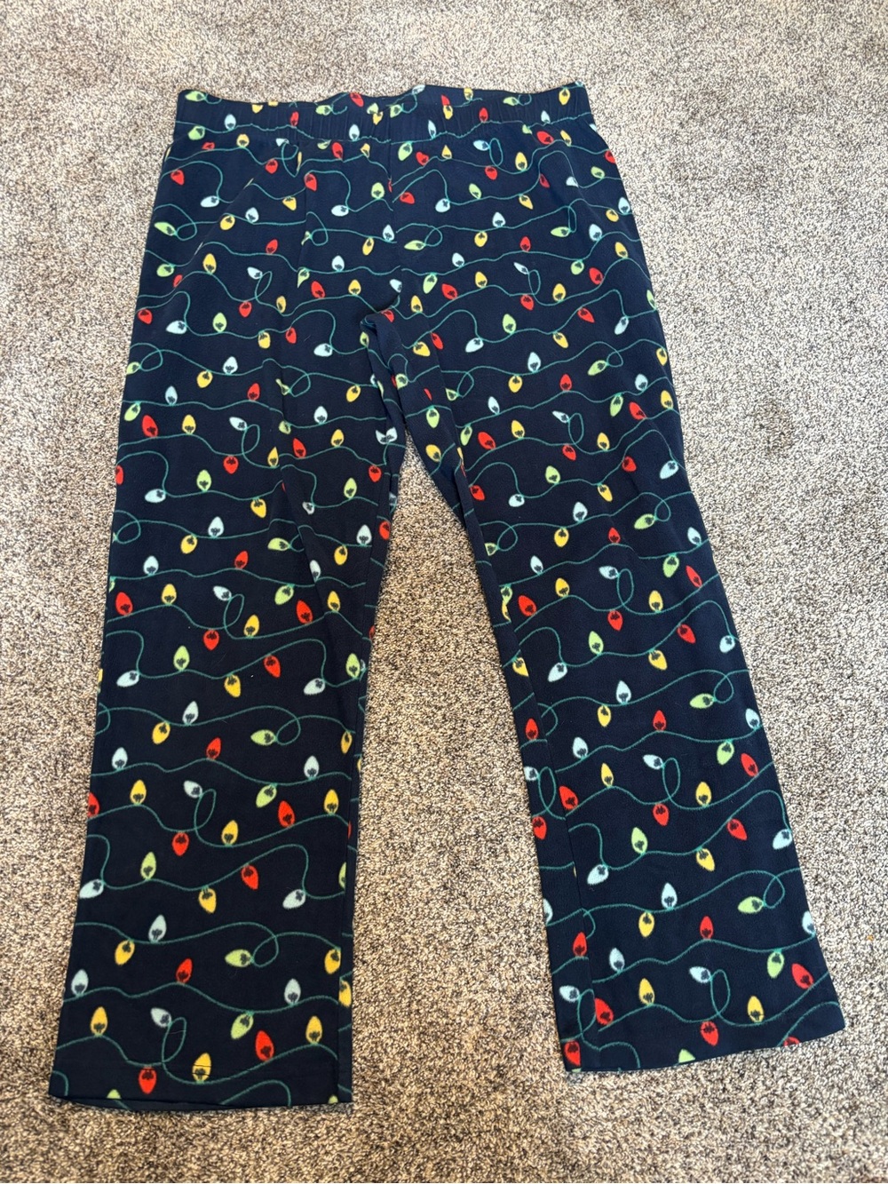 Wondershop navy blue fleece men’s pajama pants with Christmas lights